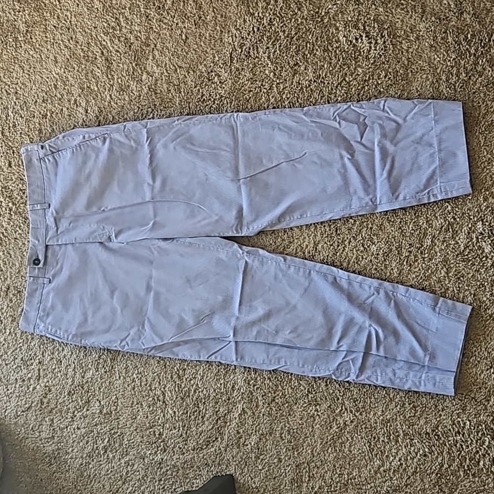 Bloomingdale's light blue pinstripe dress pants, size 32R